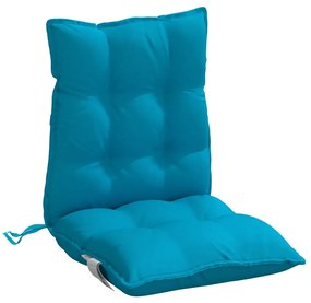 Almofadões cadeira encosto baixo 6 pcs tecido oxford azul-claro