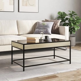 Mesa de centro luzes LED Infinity 90x50x41 cm carvalho sonoma