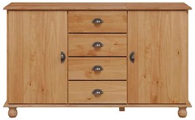 Sideboard 'ASKIM'133,5x40x79 cm Madeira de Pinheiro Sólido