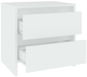 Mesas de cabeceira 2 pcs derivados de madeira branco
