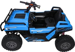 Buggy elétrico para Crianças 3 a 9 anos 24V, 2 lugares Rodas de espuma EVA, PROSPECTOR 4x4 STRONG Azul