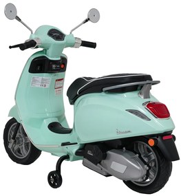 Vespa eletrica para crianças 12V ROMA, Rodas Espuma EVA, assento couro ecológico Verde