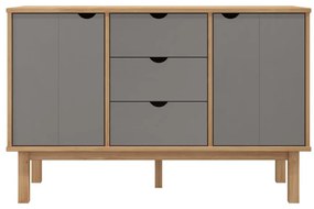 Aparador OTTA 113,5x43x73 cm pinho maciço castanho/cinza