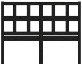 Cabeceira de cama 165,5x4x100 cm pinho maciço preto