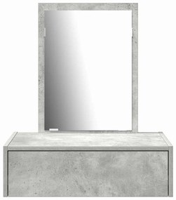 Mesa de Maquiagem Suspensa Cinza Concreto 60x40x70 cm
