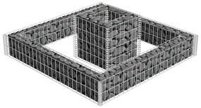 Gabião para plantas em aço galvanizado 120x120x20 cm