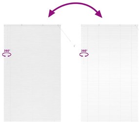 Persiana de Janela com cortinas Outros Manual Branco 80 x 130 cm Alumí