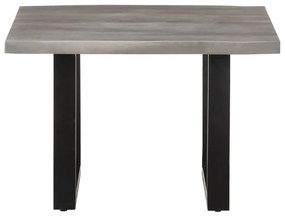 Mesa de centro com arestas vivas 60x60x40 cm acácia maciça