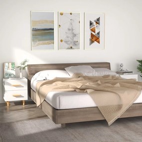 vidaXL Mesas de cabeceira 2pcs 40x35x47,5 cm branco