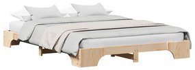 Cama de 160x200 cm em Madeira de Pinho Sólido