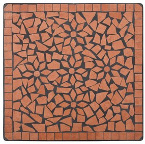Mesa bistrô em mosaico 60 cm cerâmica terracota