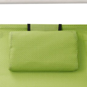 Espreguiçadeira dupla com toldo textilene verde