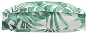Almofadas de Palete para Assento - 2 Peças com Estampa de Folhas - 40x