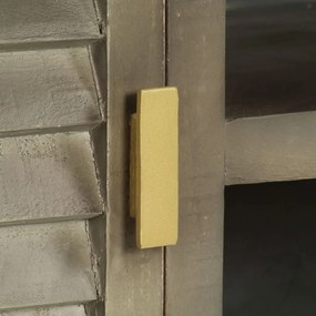 Móvel de TV 110x30x48 cm mangueira maciça cinzento e bronze