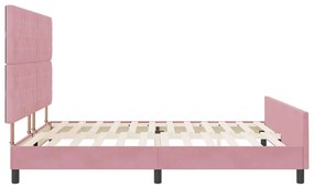 Estrutura de Cama vidaXL Rosa 180x200 cm Veludo