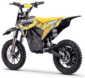 Mini moto elétrica para crianças 550W ROAN RXF (24V-12AH) AGM 10/10 Amarela