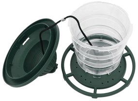 Comedouros para pássaros 3 pcs 13x13x17 cm verde-escuro