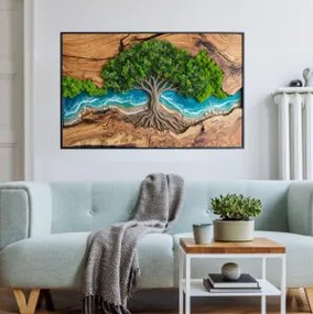 Autocolante retangular Árvore da Vida - Origem em Turquoise Bay