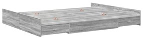 Estrado de cama com arrumação Sonoma cinzento 150 x 200 cm