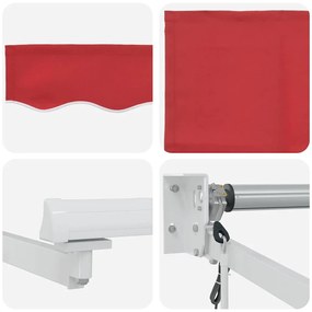 Toldo Retrátil Automático Vermelho 400x300 cm