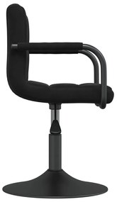Cadeiras de jantar giratórias 2 pcs veludo preto