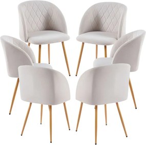 Pack 6 Cadeiras Velt Tecido - Beige