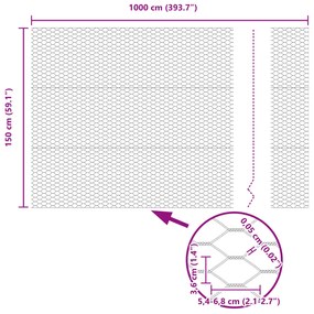 Postes de Cerca vidaXL 10 pcs U-Channel 150 cm Aço Galvanizado