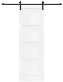 Porta Deslizante vidaXL com Conjunto de Hardware Branca 78x232 cm Made