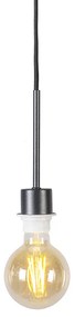 Candeeiro de suspensão preto com cúpula verde 50 cm - Combi 1 Moderno