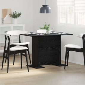 Mesa de Jantar vidaXL Preto Carvalho 110x60x75 cm Madeira Ingenheirada