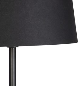 LED Candeeiro de pé inteligente preto com abajur preto 45 cm incl. Wifi A60 - Simplo Moderno