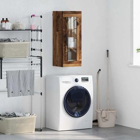 vidaXL Armário de parede Madeira Antiga 34,5 x 34 x 90 cm