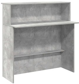 Balcão de recepção 180x50x103,5 cm madeira cinza cimento