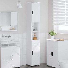 vidaXL Armário Alto de Banheiro com porta Branco 30 x 35 x 192 cm