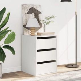 Cómoda com 3 Gavetas - 40x41x58 cm - derivados de madeira - branco