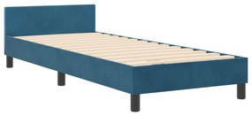 Cama vidaXL Azul Escuro 80x200 cm Veludo