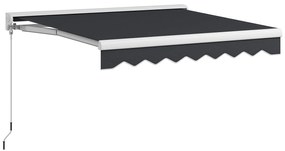 Outsunny Toldo Retrátil Elétrico ou Manual 250x200 cm Toldo Portátil para Varanda com Controlo Remoto Manivela Manual Cinzento Escuro