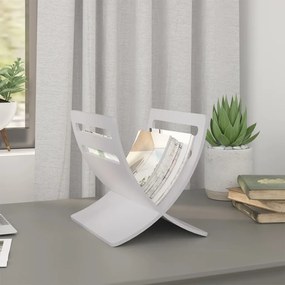 Suporte de madeira para livros / Branco