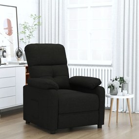 289664 vidaXL Poltrona reclinável tecido preto
