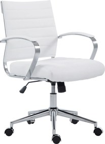 Cadeira de escritório Oakland Leather Sintético Branco