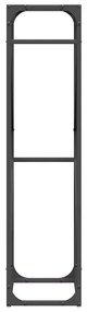 Suporte para lenha 40x25x100 cm aço laminado a frio preto