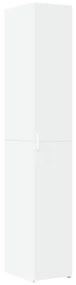 Armário de arrumação estreito derivados de madeira branco