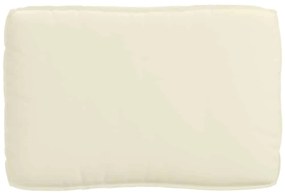 Cushion para Palete para Assento Creme 120x80x12 cm Tecido Oxford