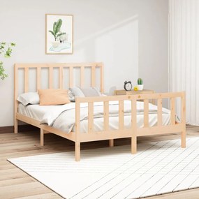 Cama sem colchão 160x200 cm madeira de pinho maciça
