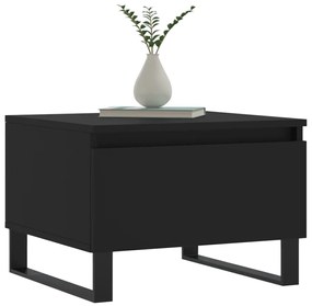 Mesas de centro 2 pcs 50x46x35 cm derivados de madeira preto