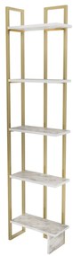 Estante Alice – Branco e Dourado – 45,2x21,6x180 cm