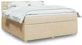 Cama com molas/colchão 180x200 cm tecido cor creme