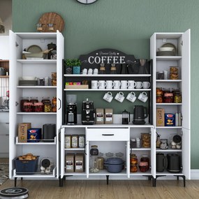 Armário Multiusos JE150 – Branco – 220x198,6x40 cm