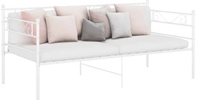 Sofá-cama 90x200 cm metal branco