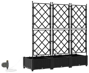 Jardineiras de Jardim 1 pc Preto 120 x 40 x 126 cm Plástico